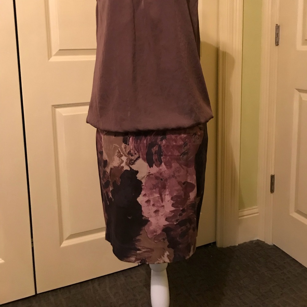 LOFT FLORAL skirt of brown and beige tones.